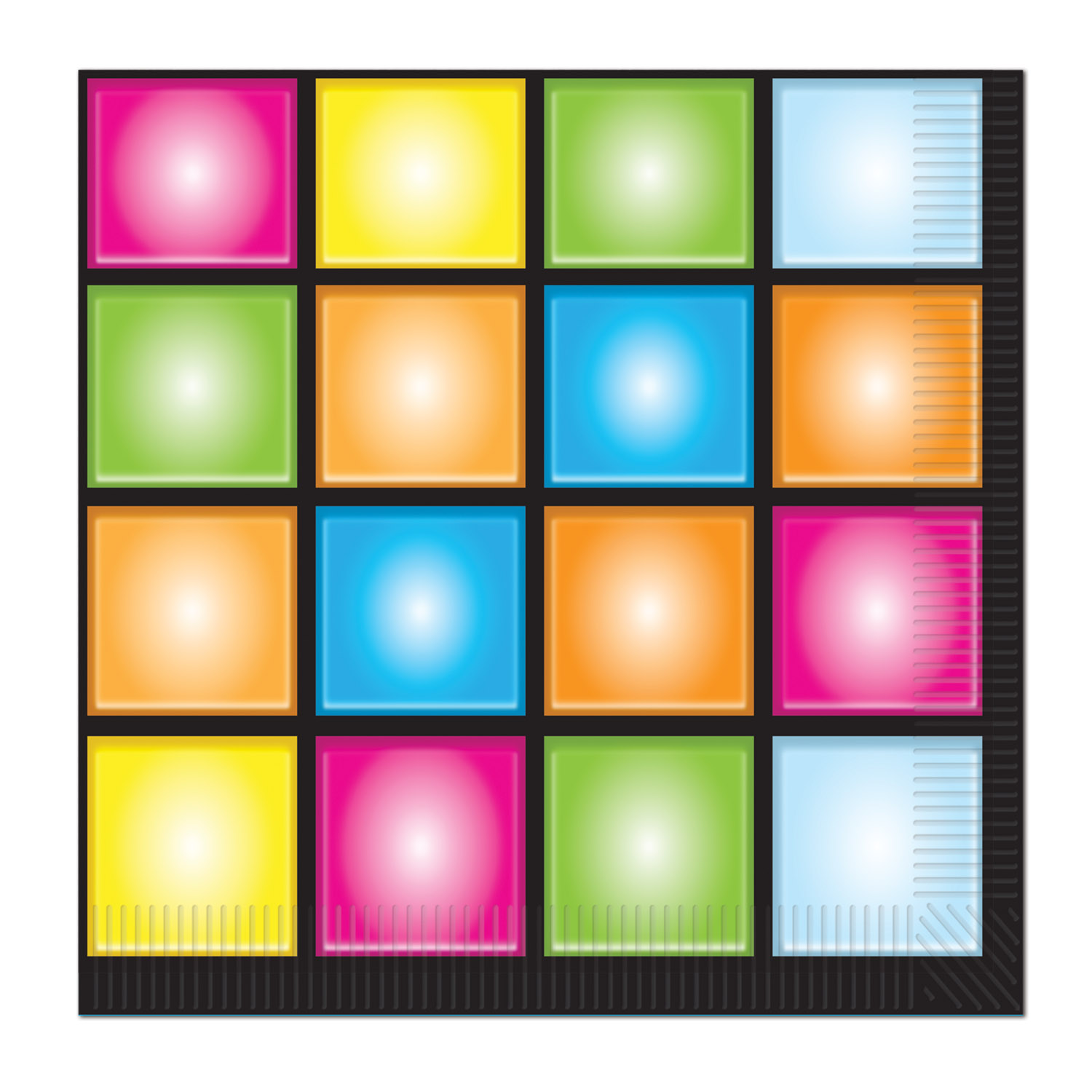 Disko Servietter - 16 stk (33 x 33 cm) | 70'erne Disco Servietter - Temashop