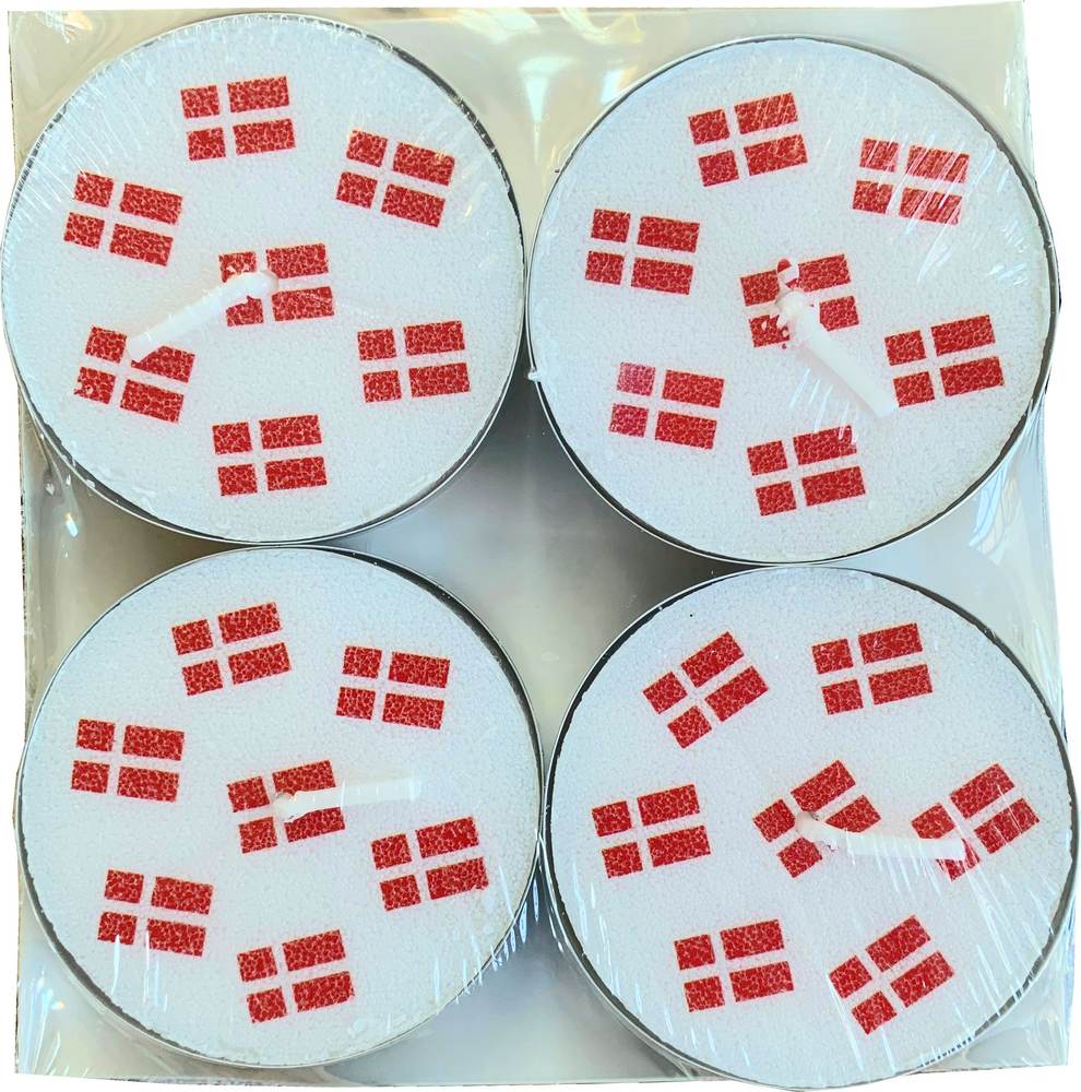 Dannebrog Store Fyrfadslys