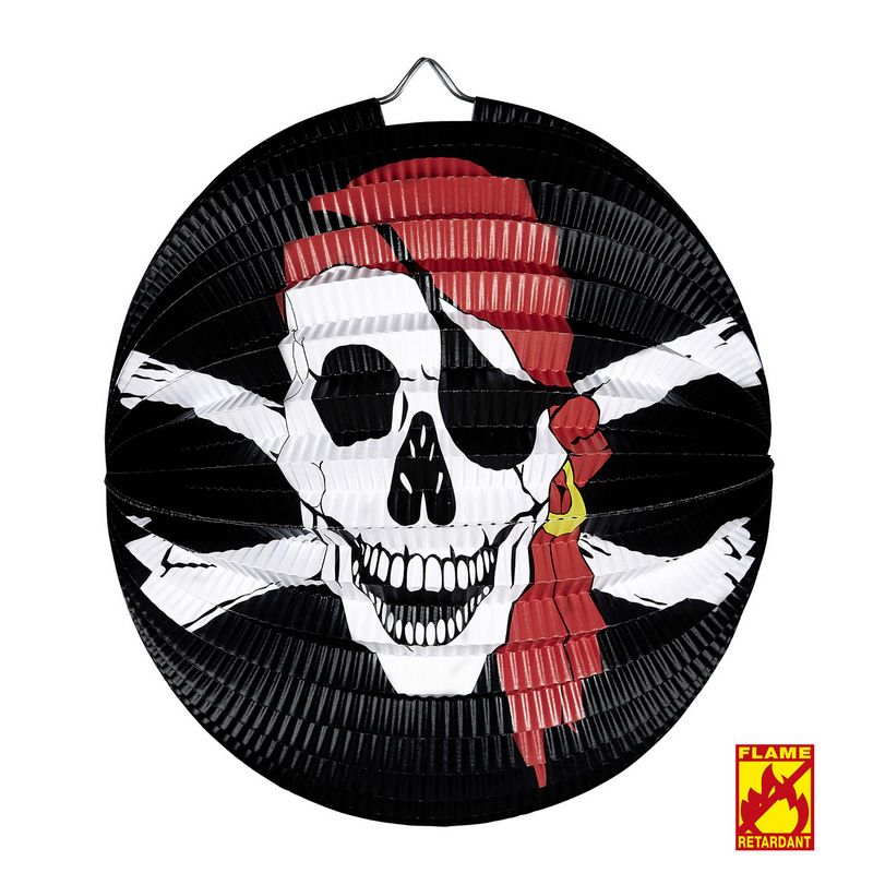 Dødningehoved Papirslanterne - 1 stk (25 cm) | Pirat Lanterner - Temashop