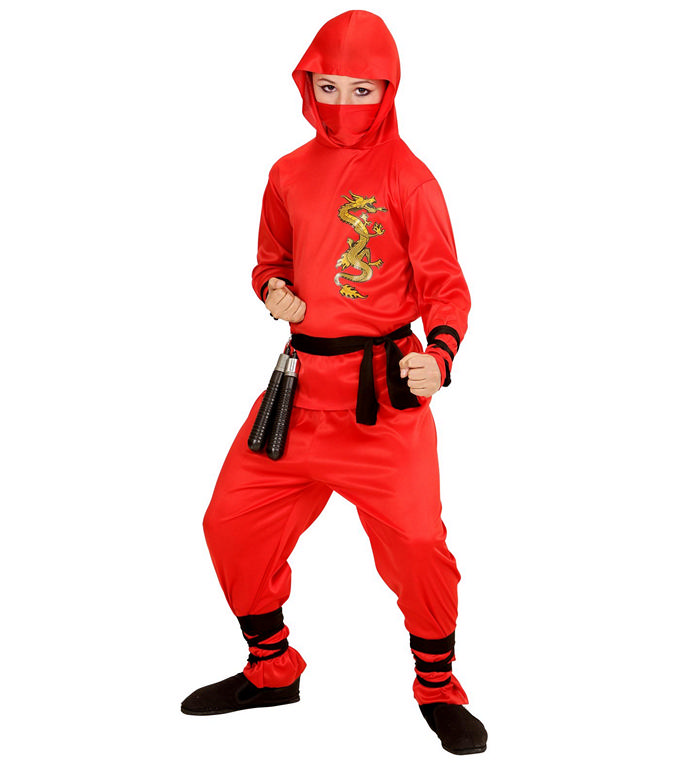 Drage Ninja Børnekostume - Historisk kostume til børn i størrelserne 92-170 | Ninja udklædning til børn - Temashop