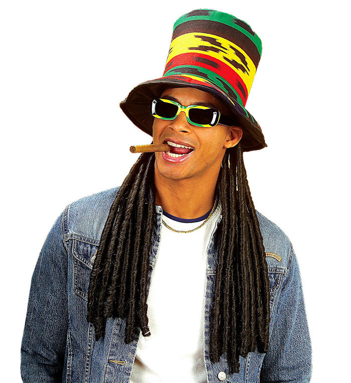 Dreadlocks Reggae Hat | Jamaica Hat / Hue / Hjelm - Hovedtilbehør - Temashop