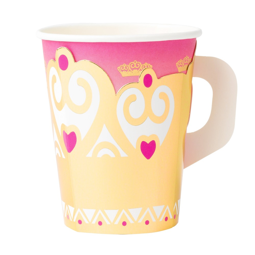 Prinsesse Papkrus Pink - 1 sæt (250 ml) | Prinsesse Krus - Temashop