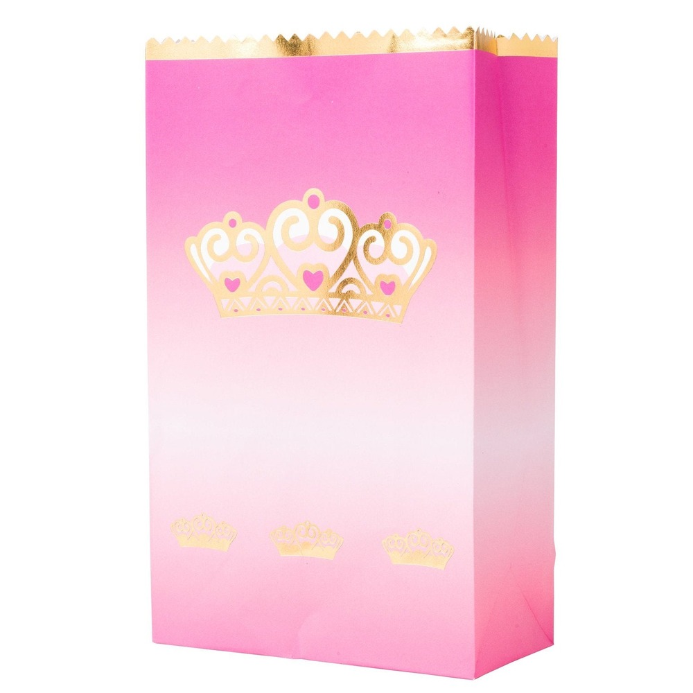 Prinsesse Godteposer - 8 stk (12 x 20 cm) | Prinsesse Poser / Goodiebags - Temashop