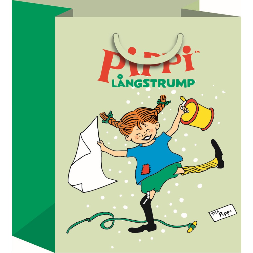 Pippi Langstrømpe Gavepose - 5 stk (11,4 x 14,6 cm) | Pippi Poser / Goodiebags - Temashop