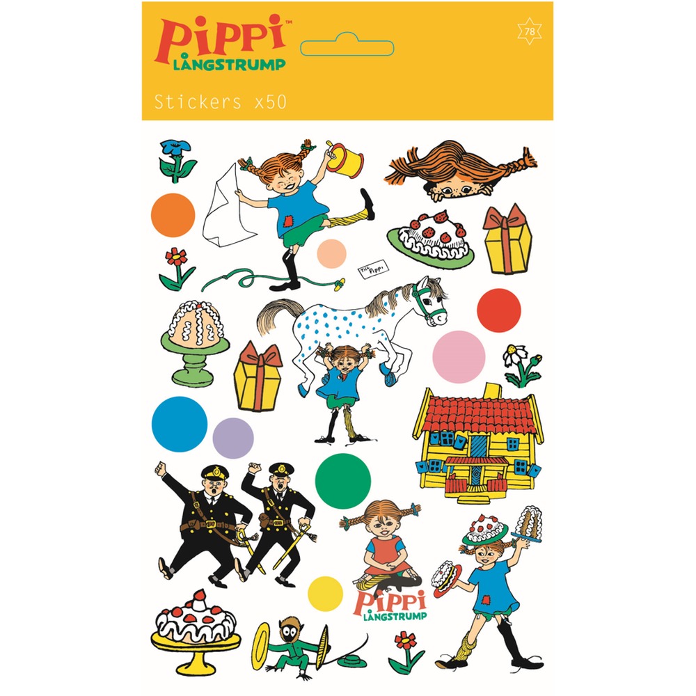 Pippi Klistermærker | Pippi Klistermærke - Temashop