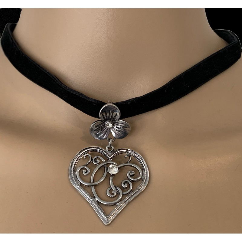 Edelweiss Hjerte Choker | Oktoberfest Halskæder - Smykker - Temashop