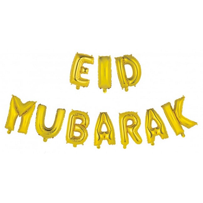 Eid Mubarak Folieballoner Guld