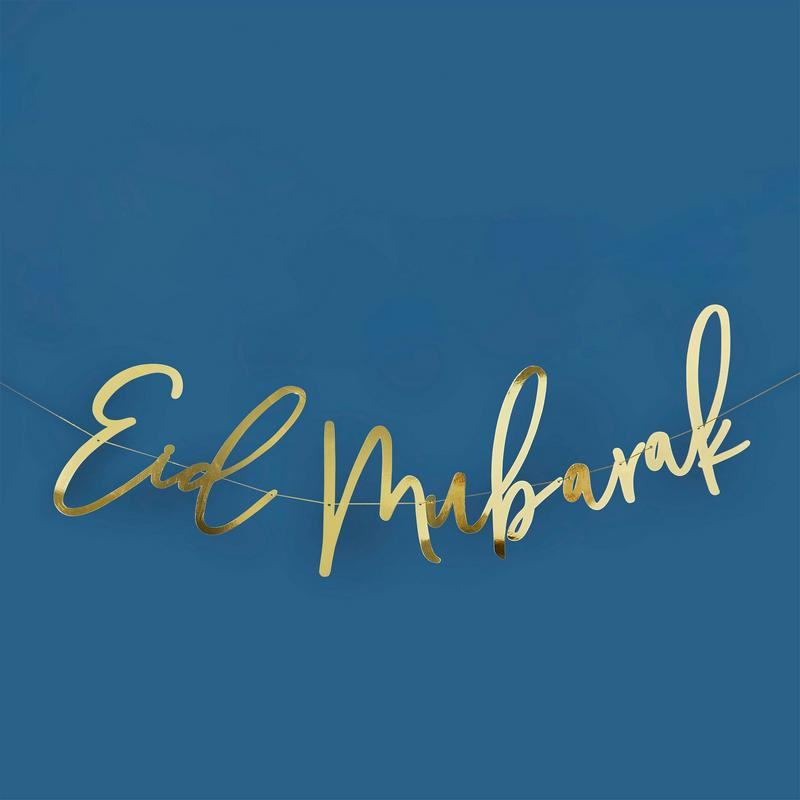 Eid Mubarak Guirlande Guld