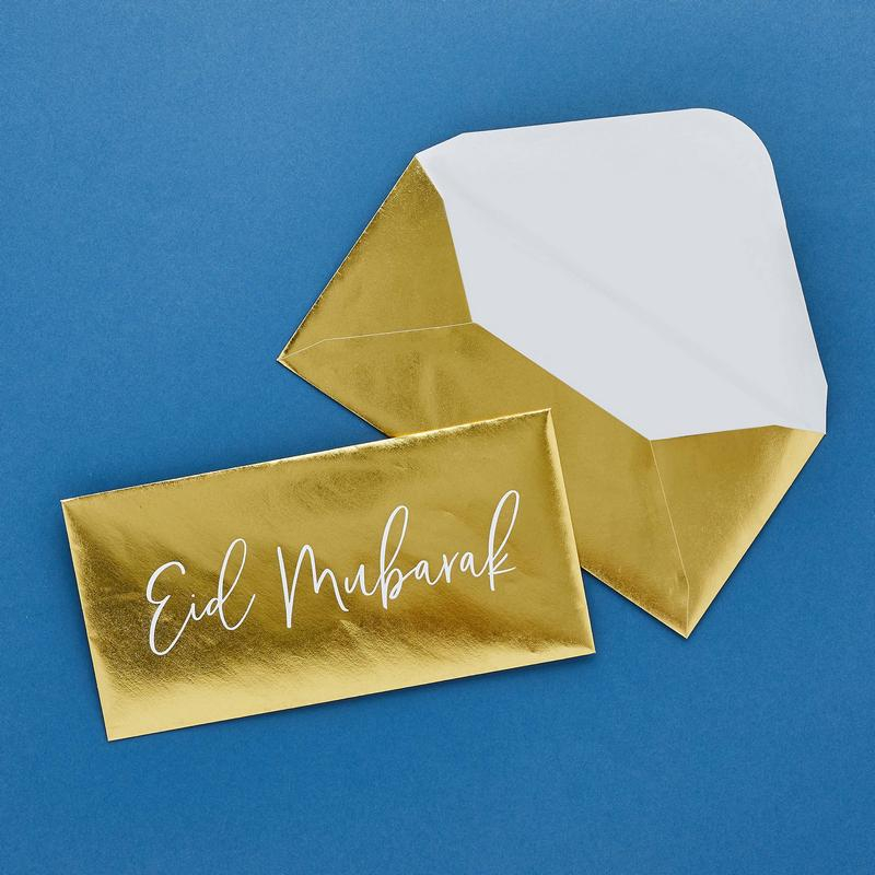Eid Mubarak Penge Konvolutter - 5 stk | Eid Gavetilbehør - Temashop