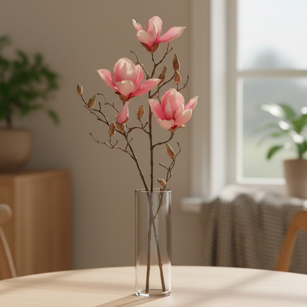 Kunstig Magnolia Blomst Pink