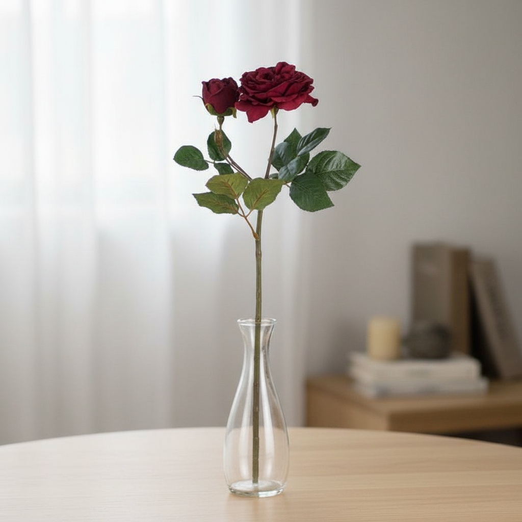 Kunstig Engelsk Rose Rød