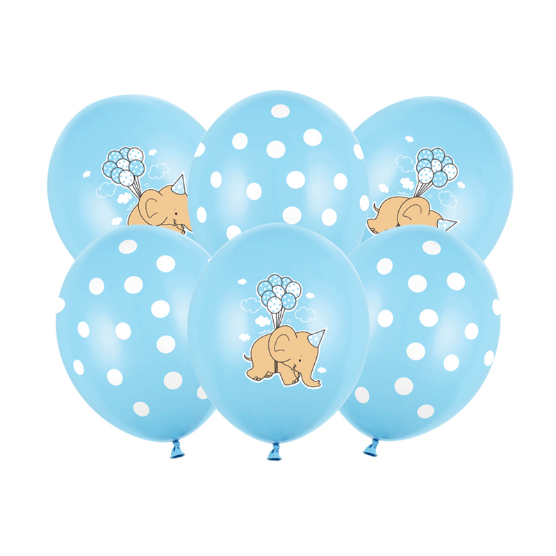 Elefant Balloner Lyseblå - 50 stk (30 cm) | Elefant Latexballoner - Temashop