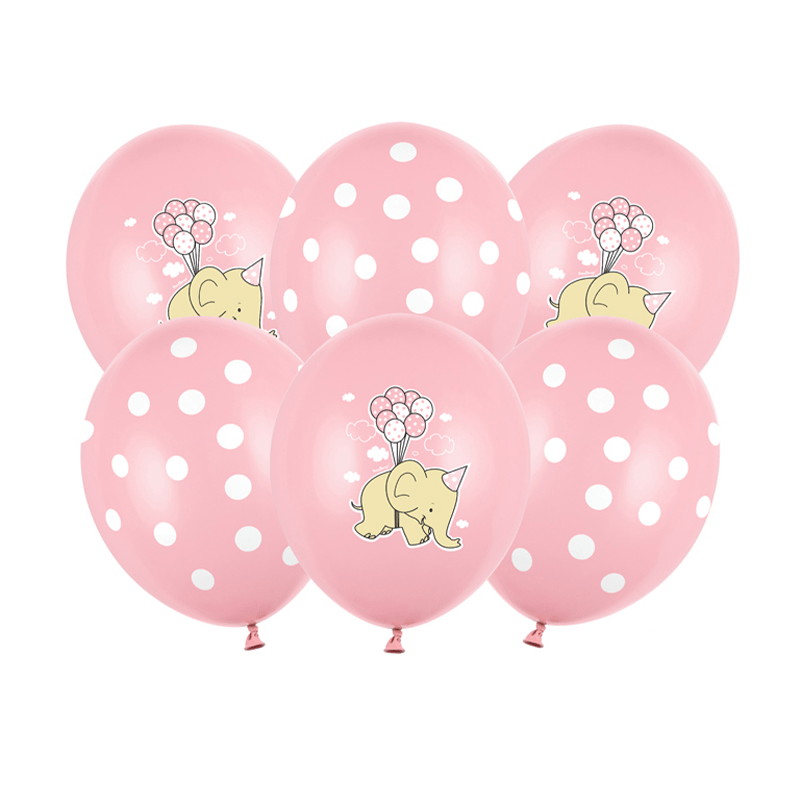 Elefant Balloner Lyserød - 50 stk (30 cm) | Elefant Latexballoner - Temashop