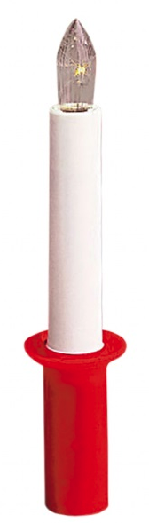 Elektrisk Lucialys Rød - 1 stk (17 cm) | Jul Lys / lysestager - Temashop