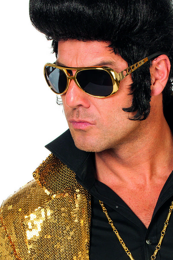 Elvis Briller Guld | Elvis Briller - Hovedtilbehør - Temashop