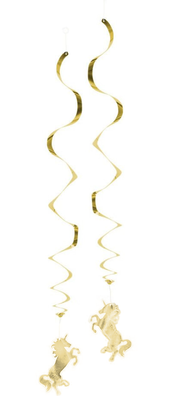 Enhjørning Swirls - 2 stk (85 cm) | Enhjørning Spiraler/string - Temashop