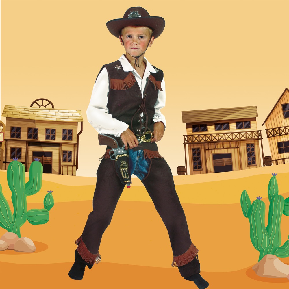 Cowboy Børnekostume | Det vilde vesten udklædning til børn - Temashop