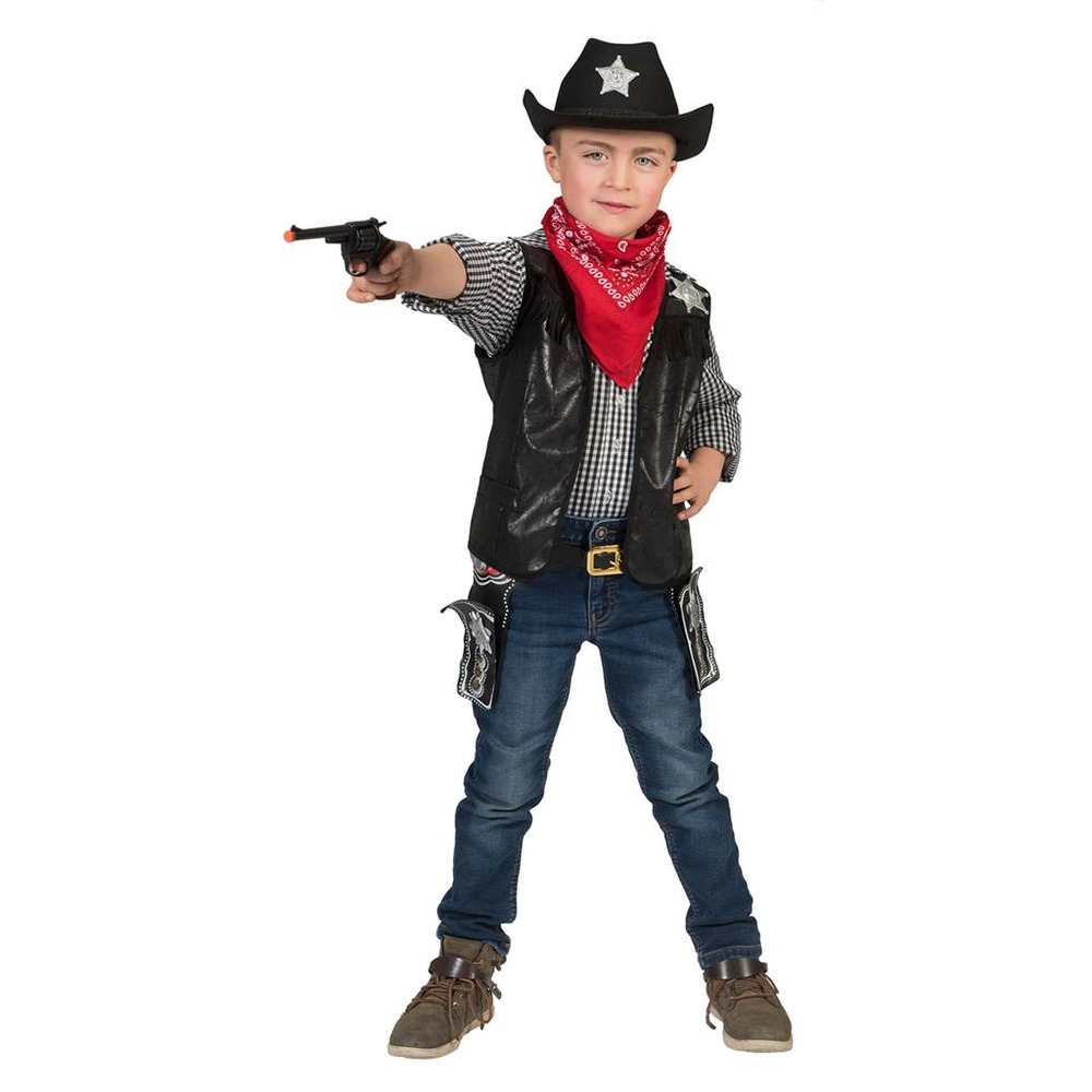 Sherif Cowboy Vest Sort | Det vilde vesten Overdel - Beklædning - Temashop