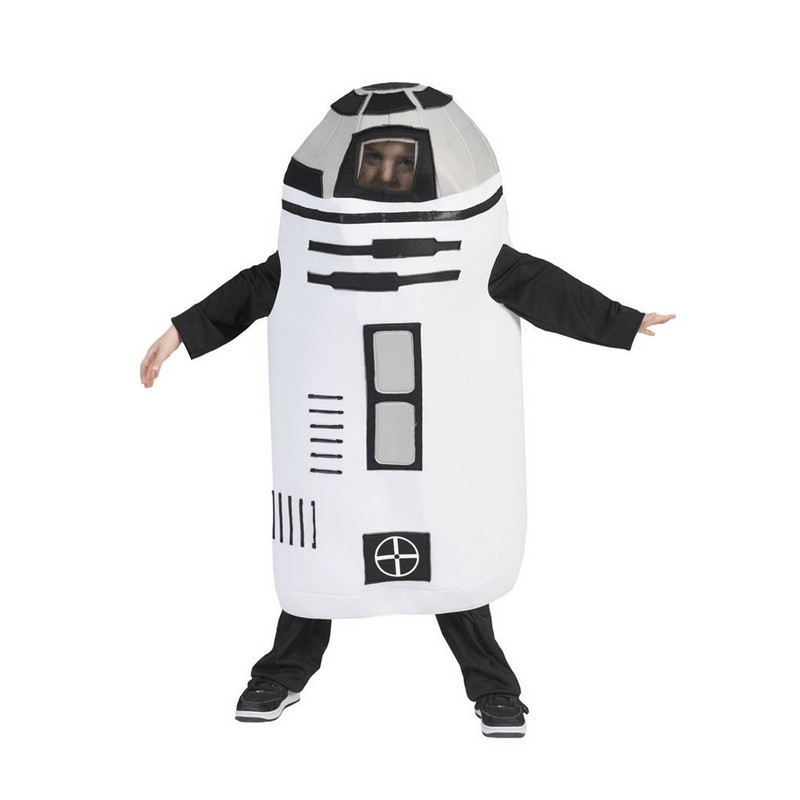 Robot Børnekostume Hvid | Robot udklædning til børn - Temashop