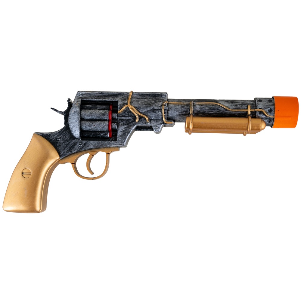 Steampunk Revolver Guld/Sort (30 cm) | Steampunk Våben - Kropstilbehør - Temashop