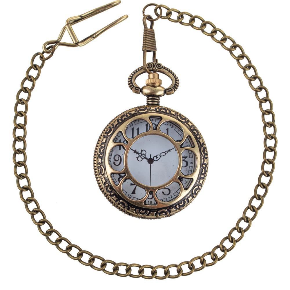 Steampunk Lommeur Med Kæde (5 x 5 x 2 cm) | Steampunk Ure - Kropstilbehør - Temashop