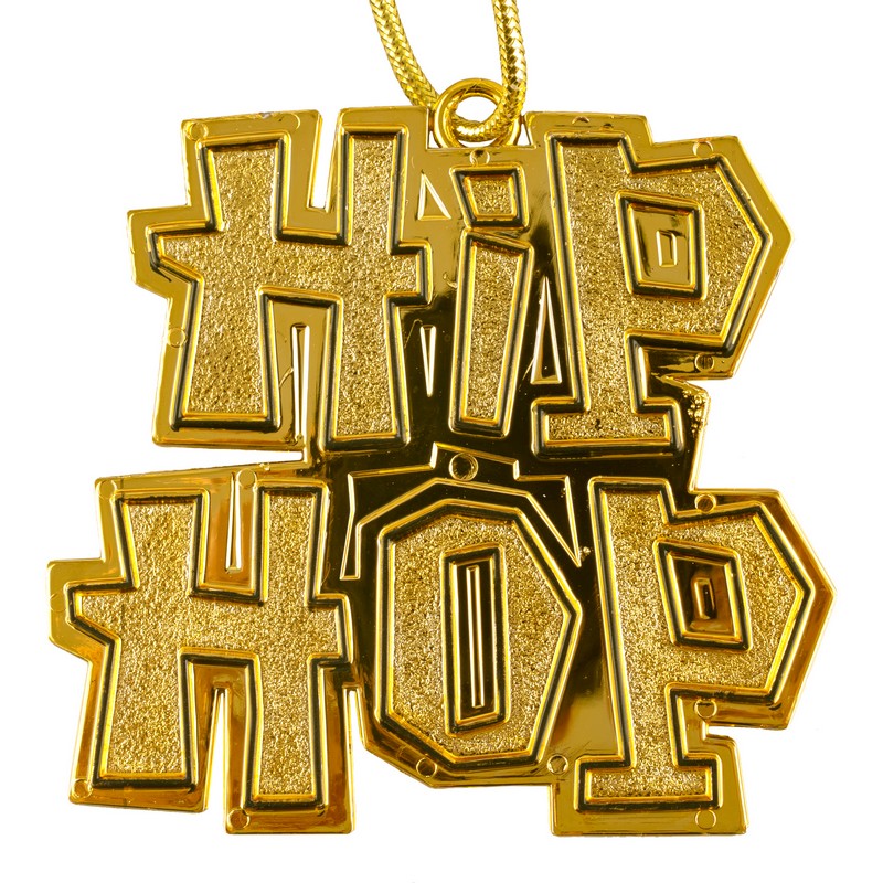 Hip Hop Halskæde Guld (9 x 0,5 x 8,5 cm) | Pimp Halskæder - Smykker - Temashop