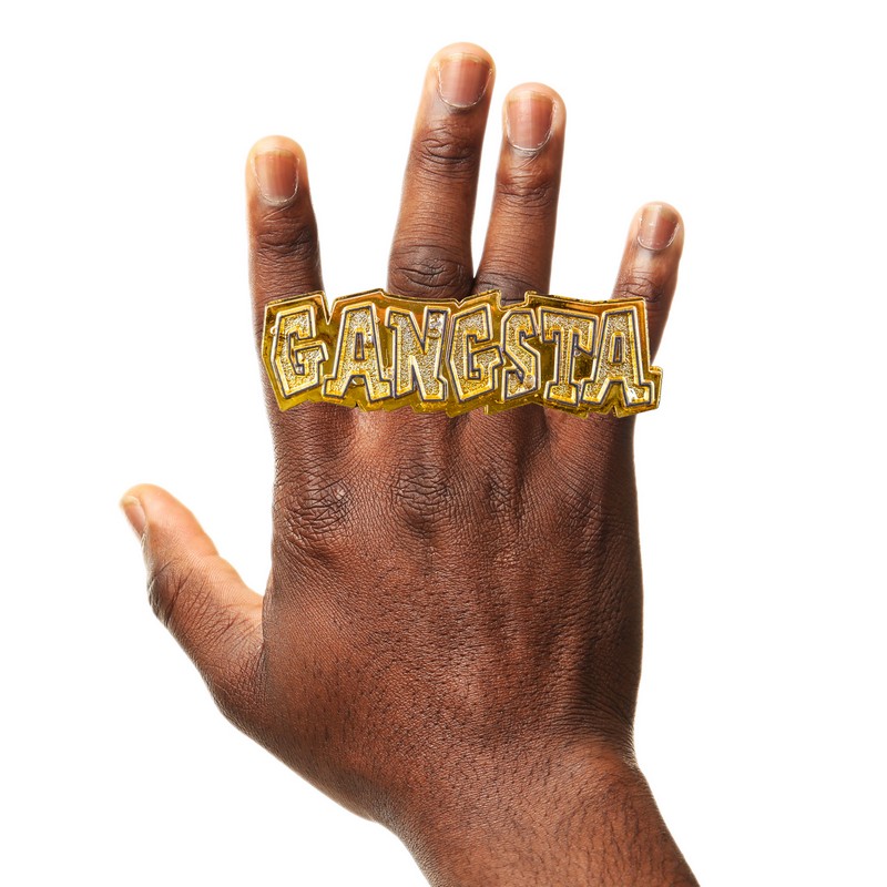 Gangsta Ring Guld (10 x 3,5 x 2 cm) | Pimp Ringe - Smykker - Temashop