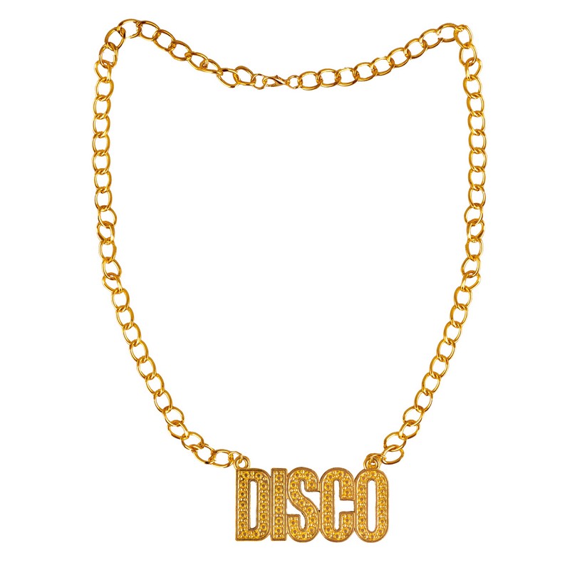 Disco Halskæde Guld (68 cm) | 70'erne Disco Halskæder - Smykker - Temashop