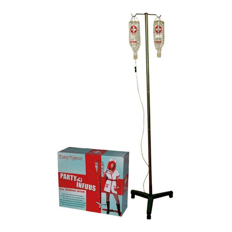 Sygeplejerske IV Dropstativ (180cm) | Halloween Lommelærke / Drikketilbehør - Kropstilbehør - Temashop