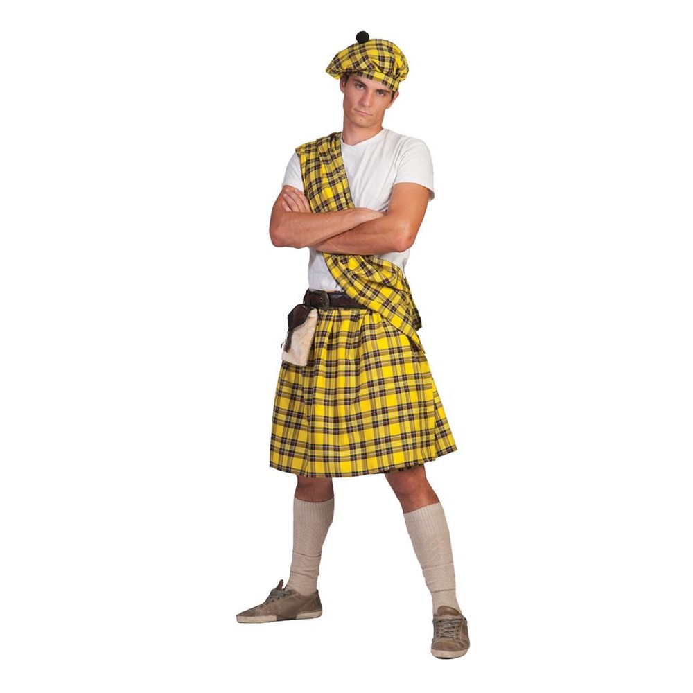 Highlander Kostume Gul | Skotland kostume til mænd - Temashop
