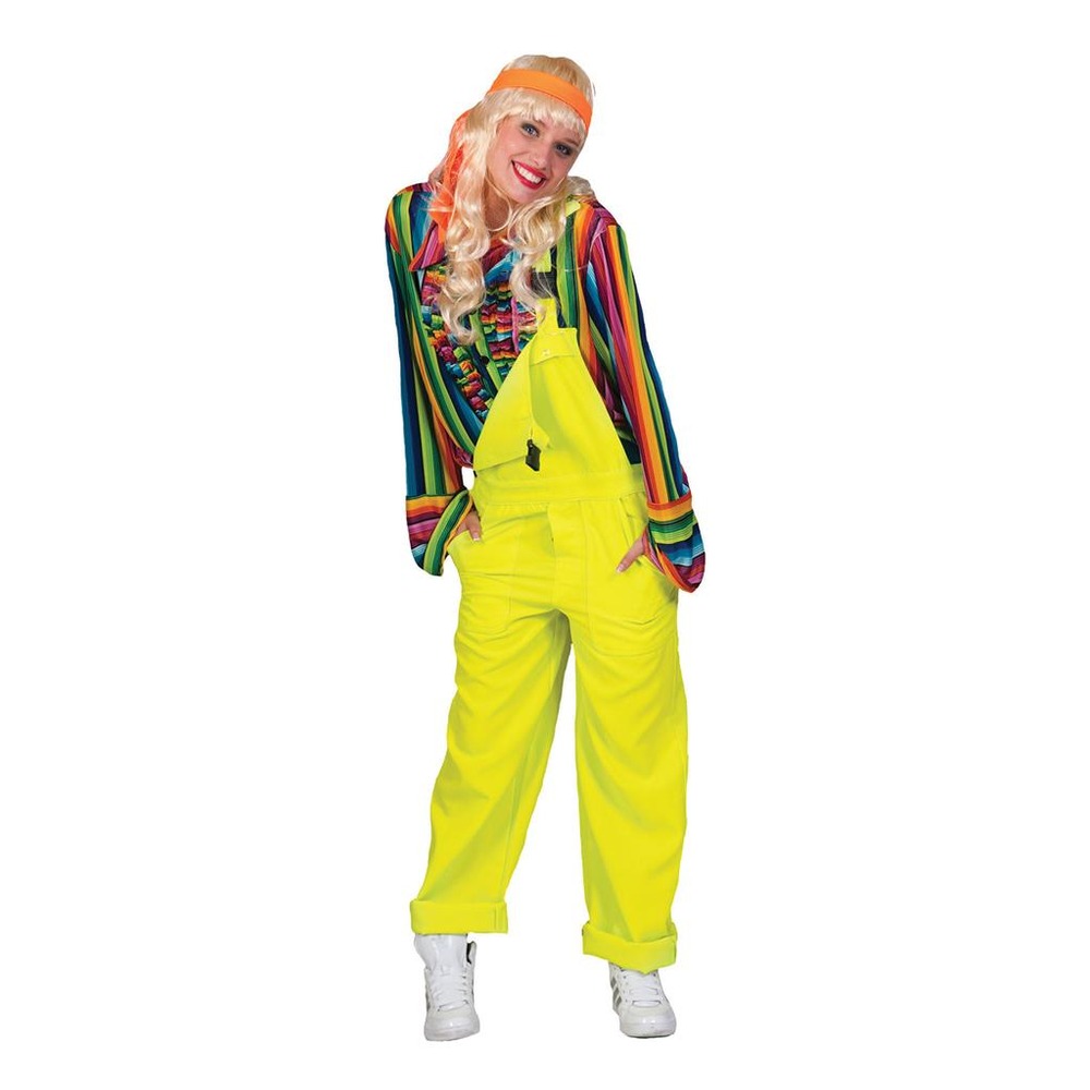 Neongule Smækbukser Kostume