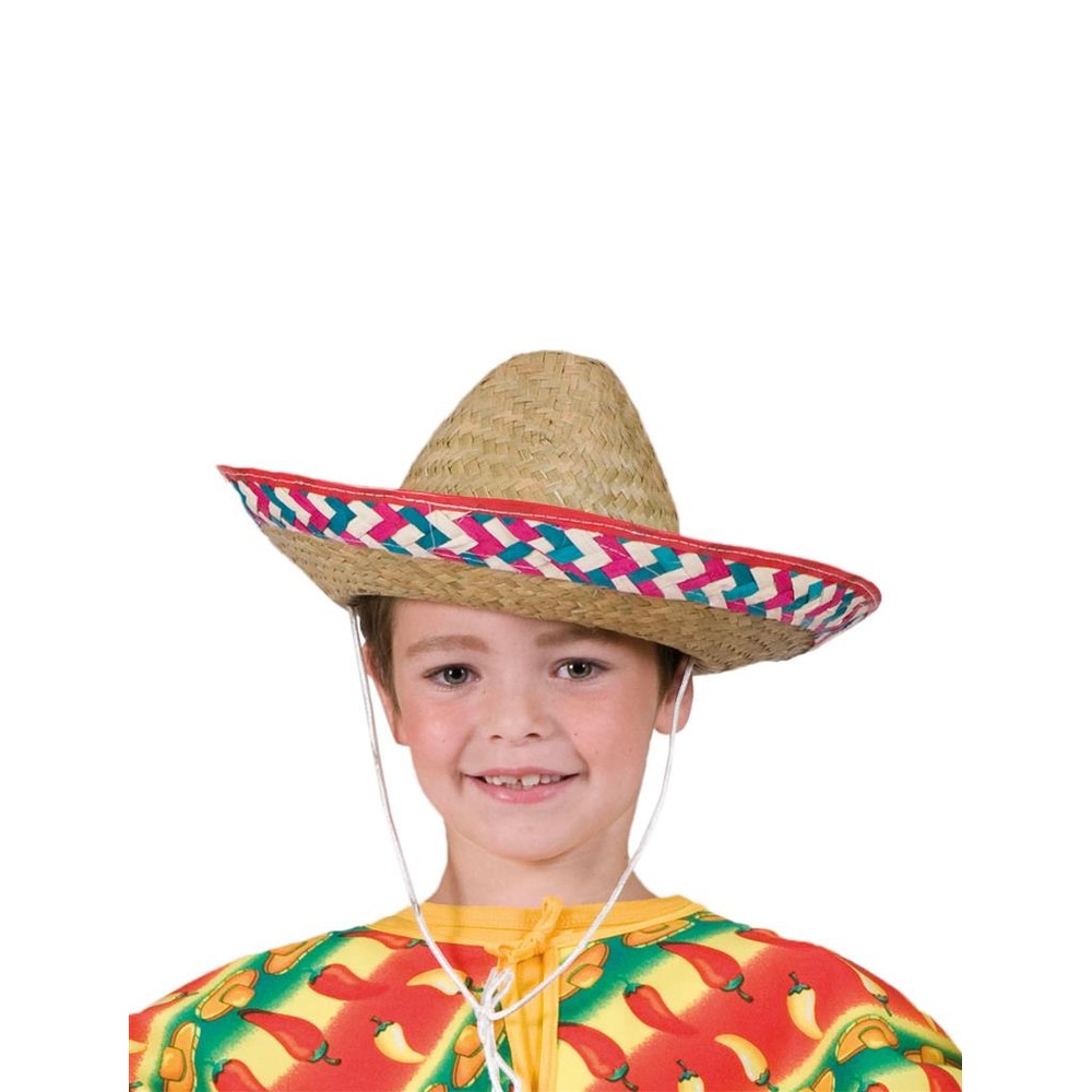 Sombrero Stråhat (Ø 33 cm) | Mexico Hat / Hue / Hjelm - Hovedtilbehør - Temashop
