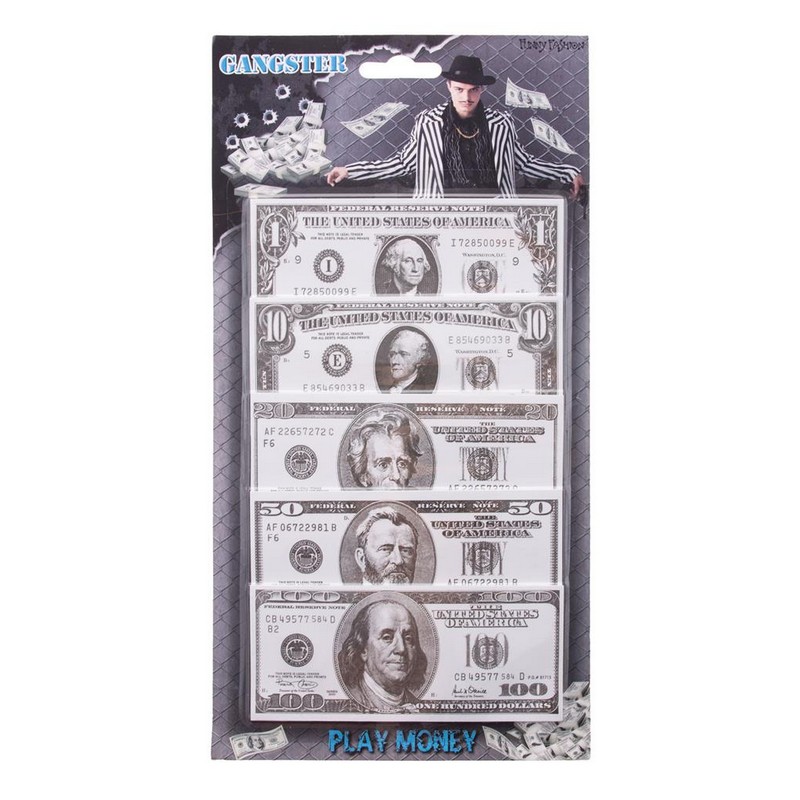 Legetøjs Dollarsedler (14 x 6,5 cm) | Penge Mønter / Sedler - Temashop