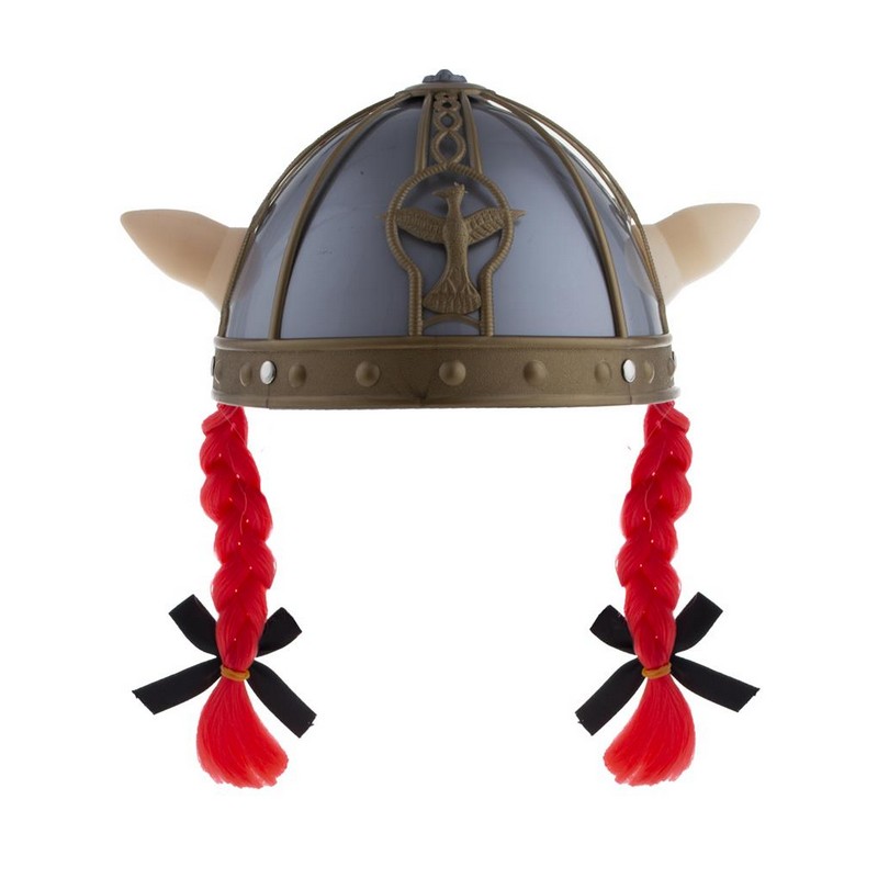 Viking Børnehjelm Med Fletninger (18,5 x 18,5 x 30 cm) | Viking Hat / Hue / Hjelm - Hovedtilbehør - Temashop