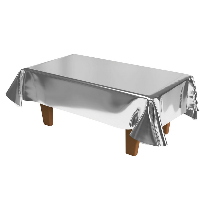 Plastikdug Sølv - 1 stk (270 x 136 cm) | Sølv tema Duge - Temashop
