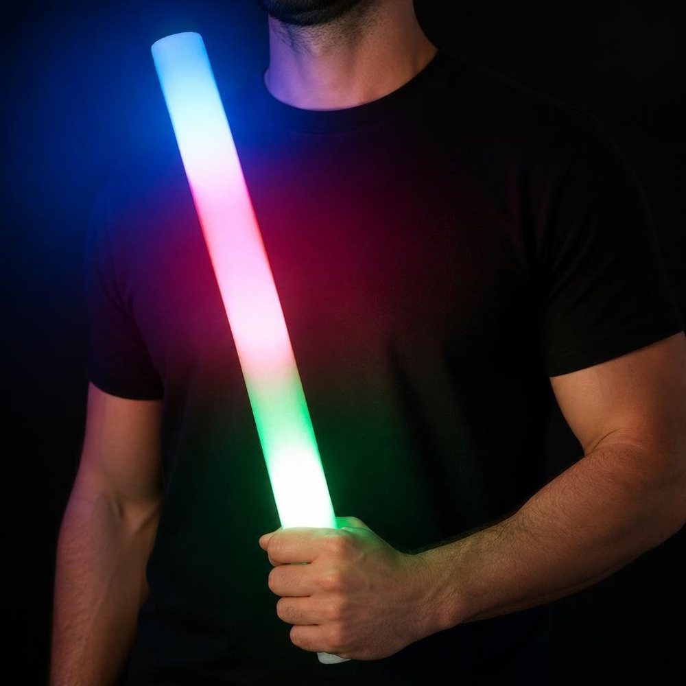 LED Skumstave (48 x 4 cm) | UV / Neon Lyseffekter - Festtilbehør - Temashop