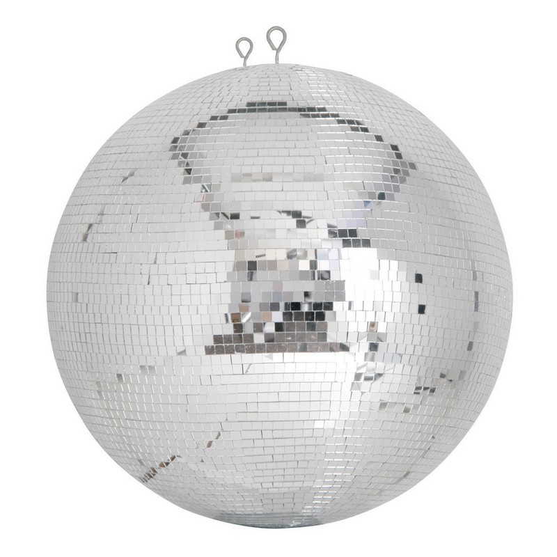 Diskokugle Sølv 50 cm - 1 stk (50 cm) | 70'erne Disco Spiraler/string - Temashop