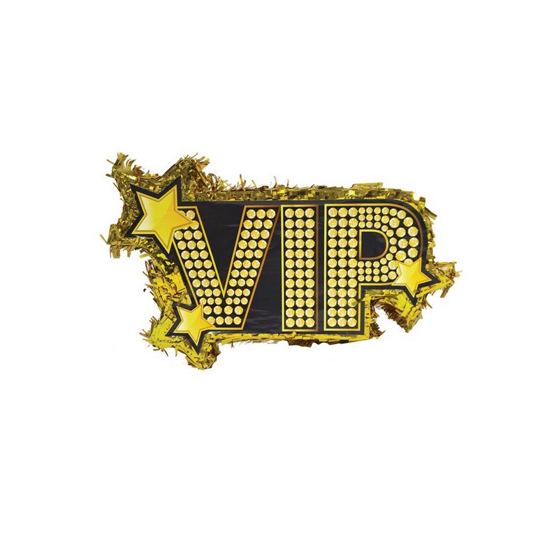 VIP Piñata Guld - 1 stk (55 x 10 x 34 cm) | Hollywood Pinata - Temashop