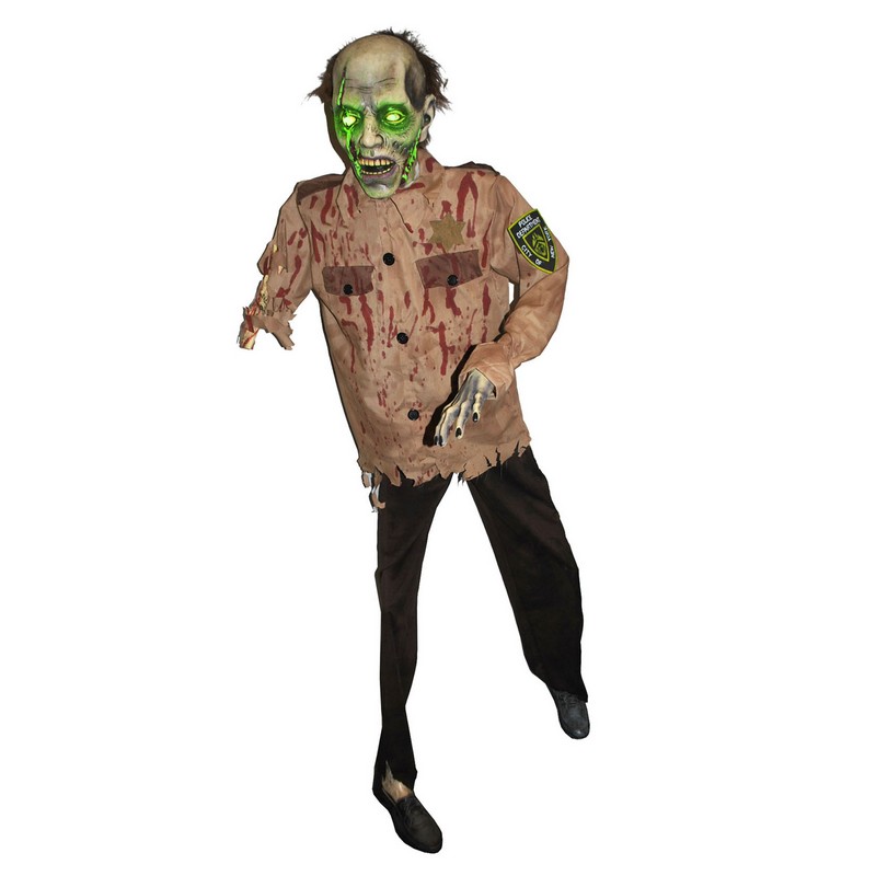 Zombie Politibetjent Halloweenfigur