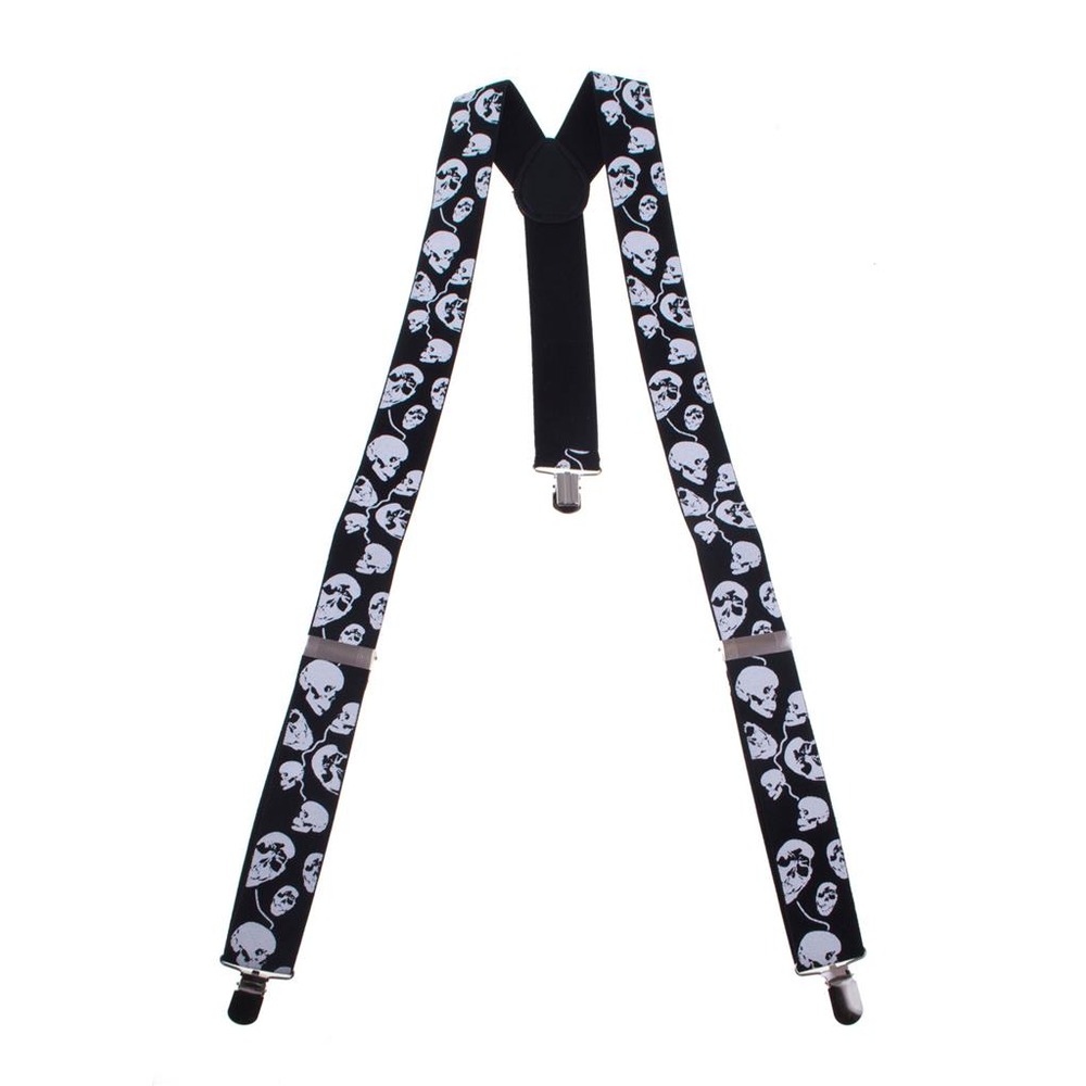 Kranie Seler Sort/Hvid (3,5 cm) | Skelet Seler - Beklædning - Temashop