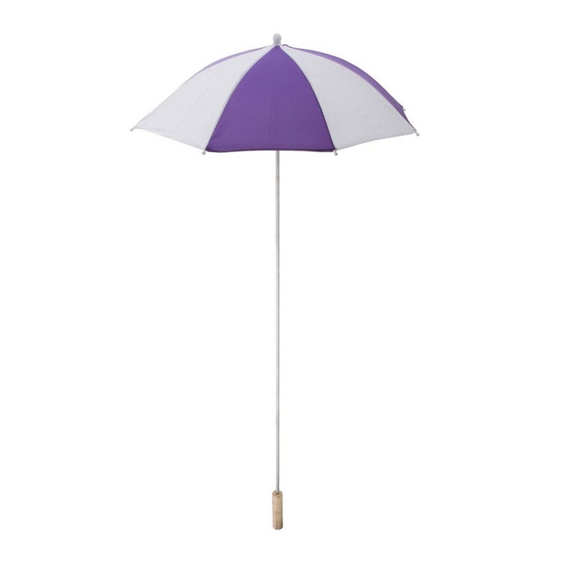 Cirkus Paraply Lilla/Hvid (105 cm) | Klovn Paraply - Kropstilbehør - Temashop