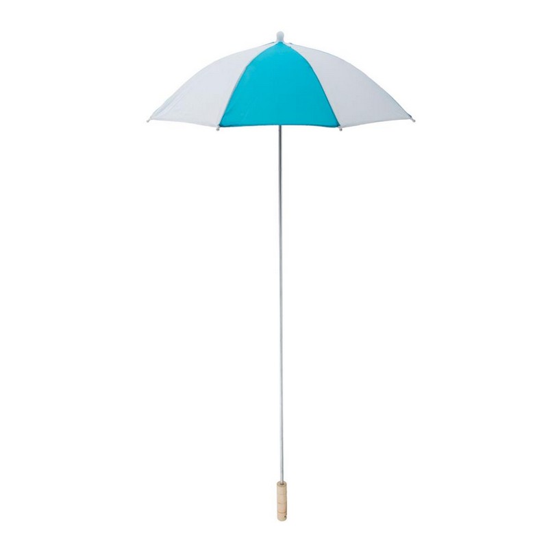 Cirkus Paraply Turkis/Hvid (105 cm) | Klovn Paraply - Kropstilbehør - Temashop
