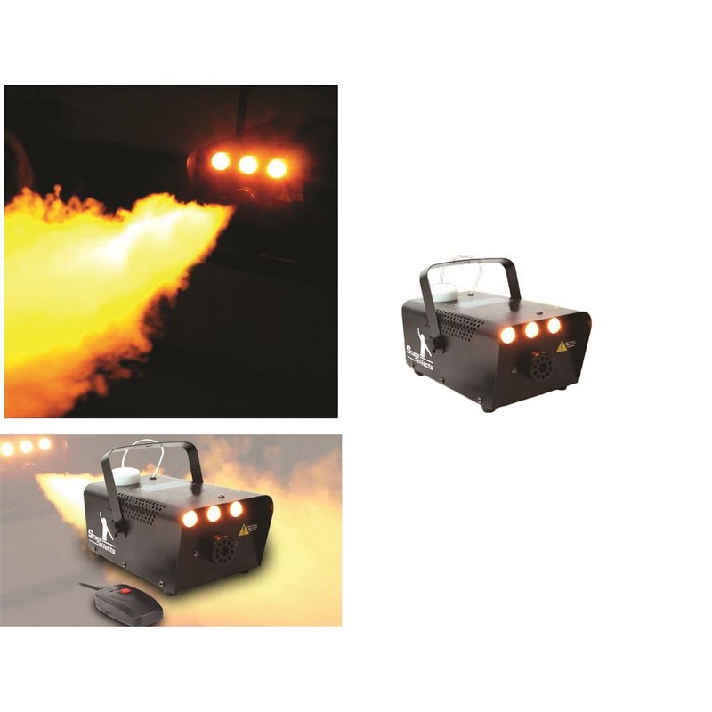 Røgmaskine 700W Amber LED - 1 stk (26,5 x 14,5 x 13 cm) - Temashop