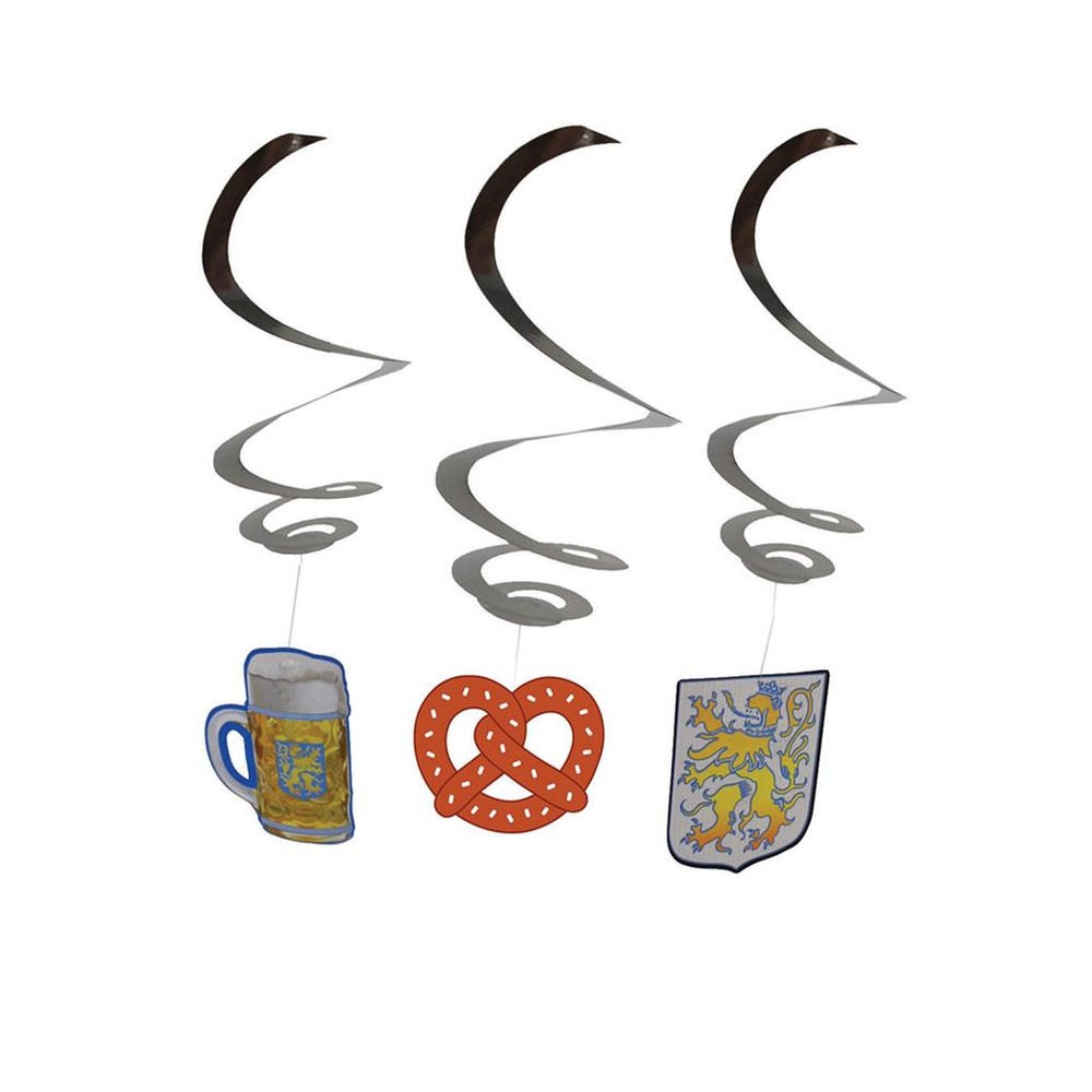 Oktoberfest Spiraler - 3 stk (30 cm) | Oktoberfest Spiraler/string - Temashop