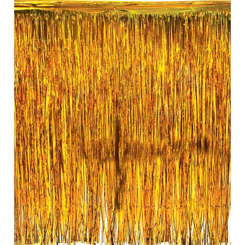 Frynse Backdrop Guld - 1 stk (190 x 300 cm) | Guld tema Vægbaggrunde - Temashop