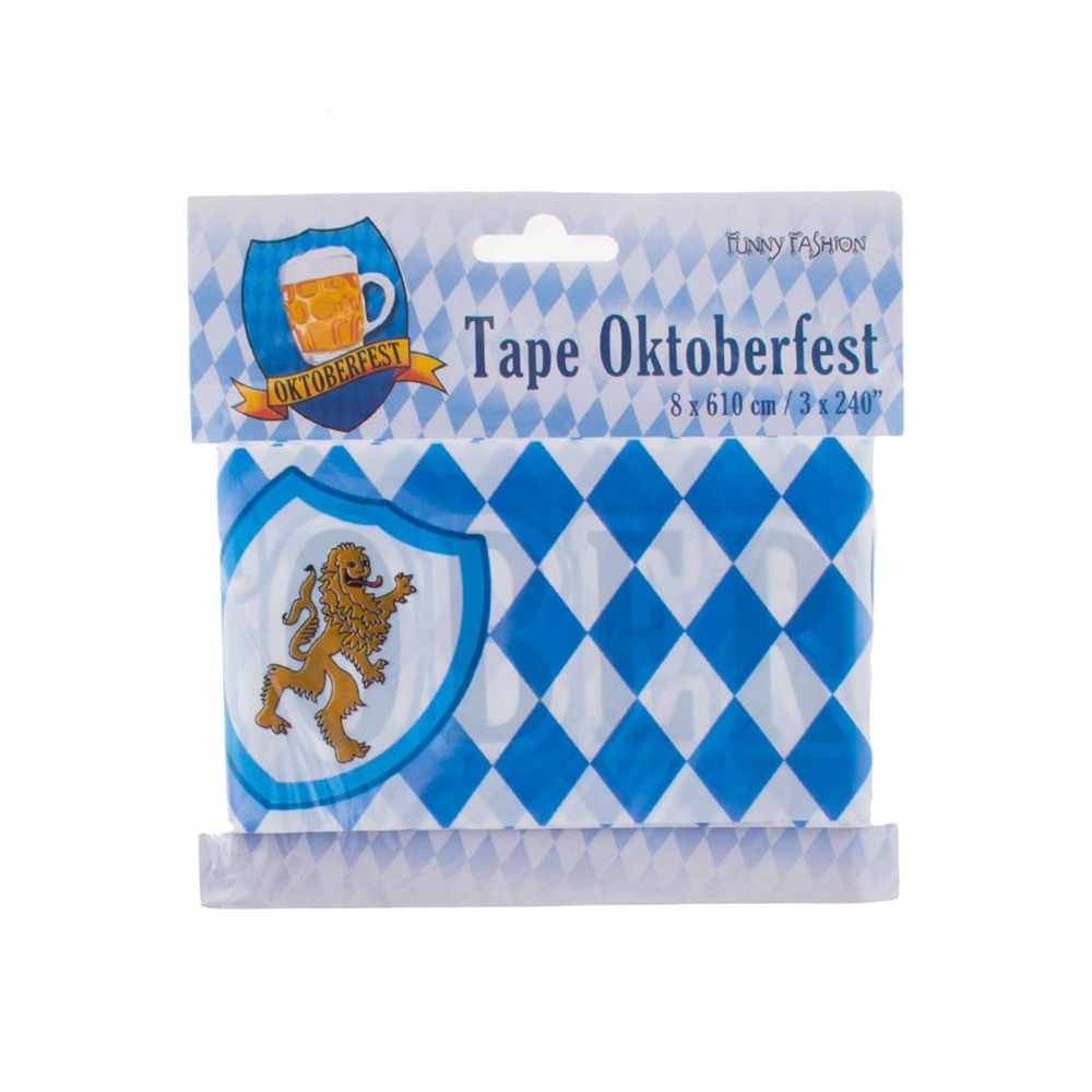 Oktoberfest Afskærmningsbånd - 1 stk (610 x 8 cm) | Oktoberfest Afskærmningsbånd - Temashop