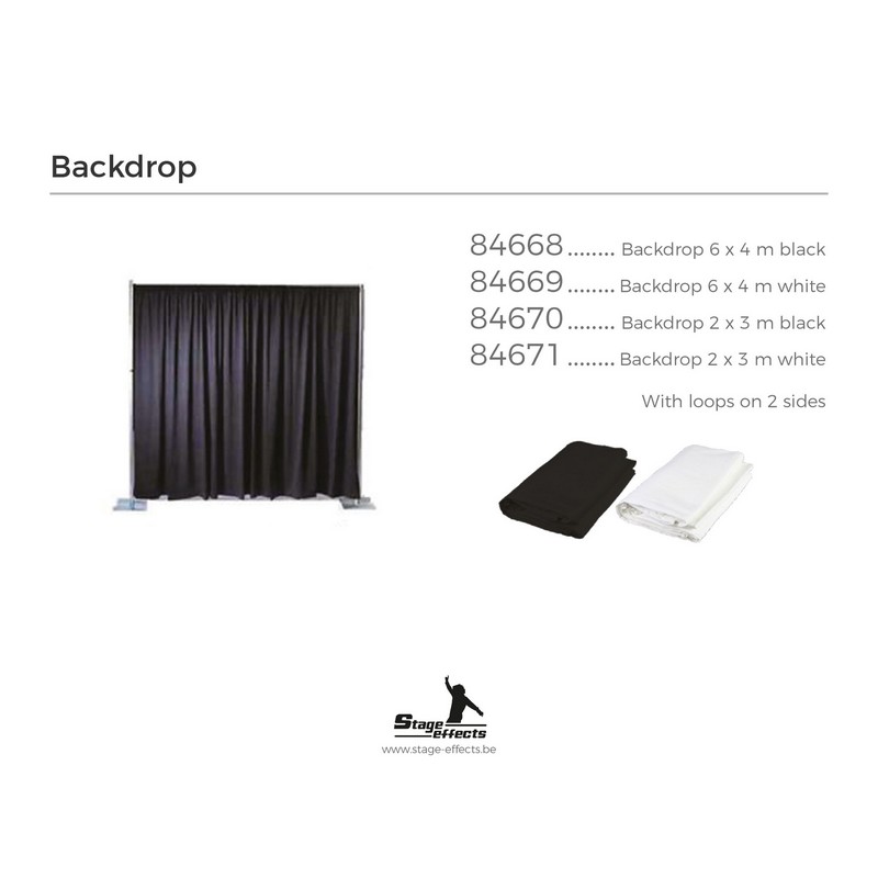 Backdrop Sort - 1 stk (2 x 3 m) - Temashop