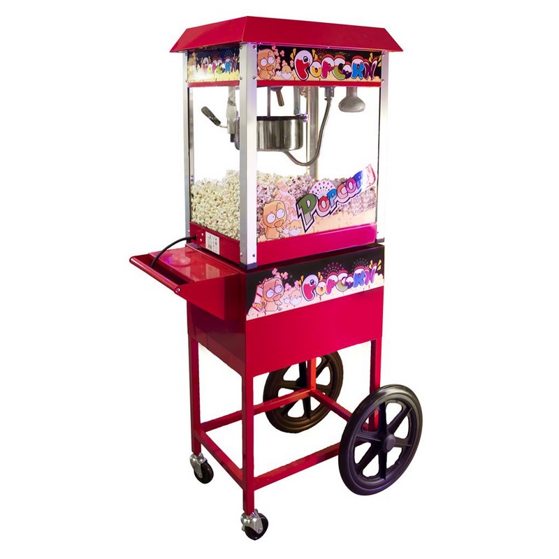 Retro Popcornmaskine - 1 stk (70 x 48 x 152 cm) | Mad Mad, Drikke & Køkken Udstyr - Temashop