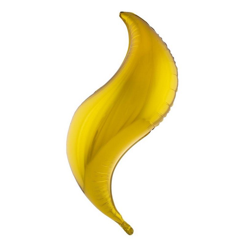 Bølgeformet Folieballon Guld