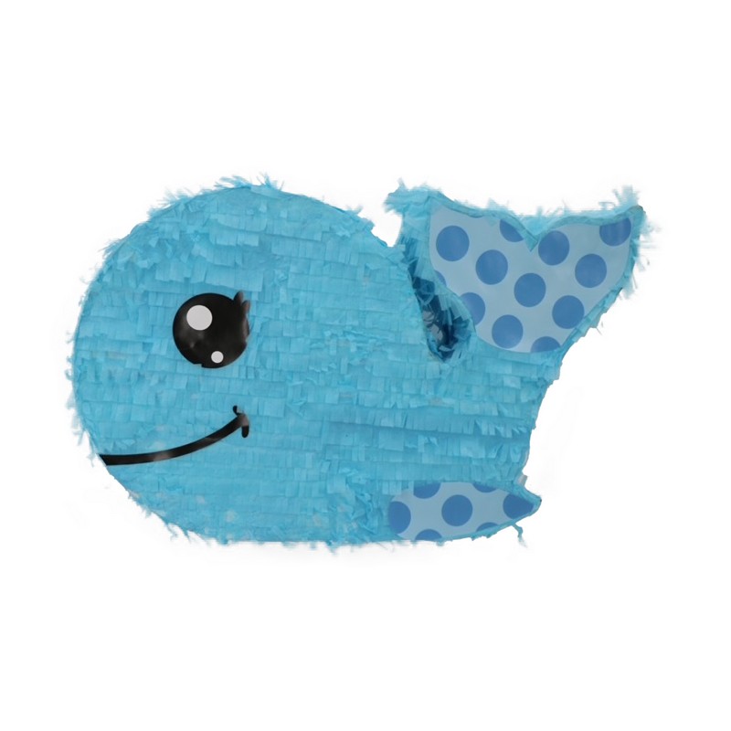 Hval Piñata Blå - 1 stk (42 x 27 x 7,5 cm) | Hval Pinata - Temashop